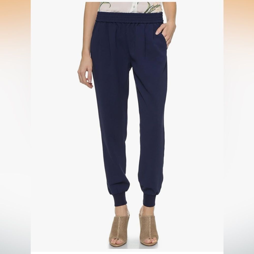 ✨Joie MARINER PANTS Cuffed Leg Crepe Jogger Navy Sz Small Pants✨